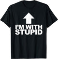Funny Shirts, Arrow Pointing Up I'm With Stupid T-Shirt Menswear Top Casual Cotton Hoodie, Sweatshirt | CiraTrend.com