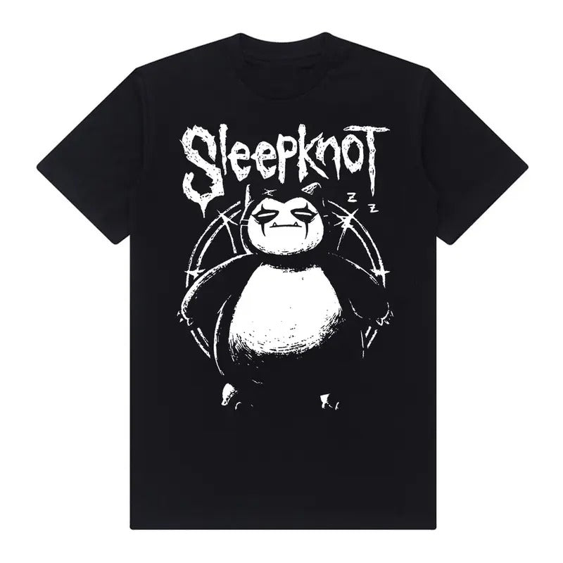 Funny Slipknot Snorlax Panda T-Shirt  Metal Band Shirt Cotton Graphic Tee Hoodie, Sweatshirt | CiraTrend.com