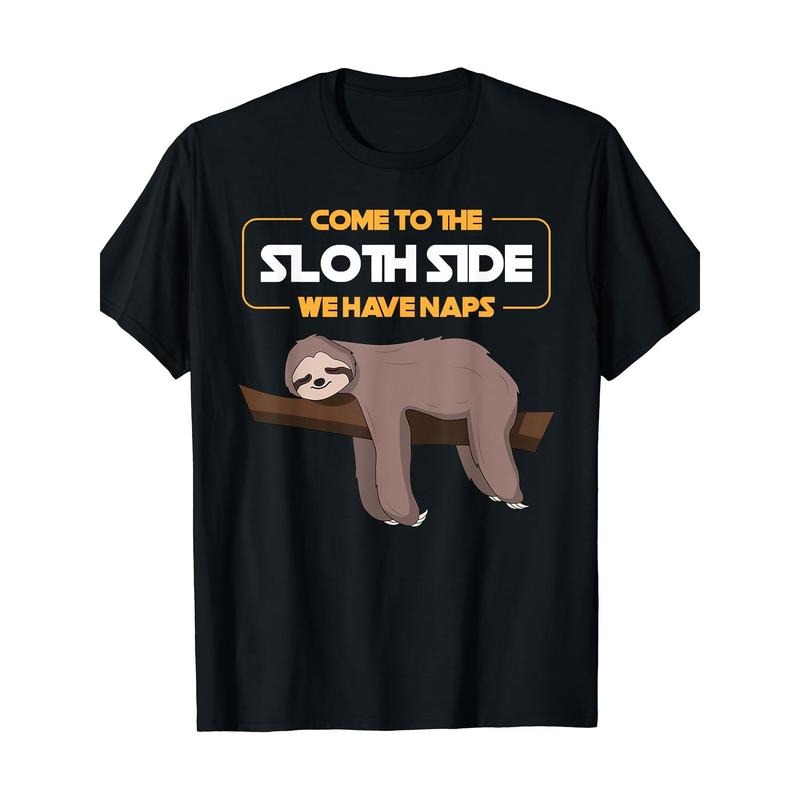 Funny Sloth Pun T-Shirt Premium Cotton, Humorous Graphic Tee, Casual Wear for Sloth Lovers, Unique Gift Idea Made in USA...