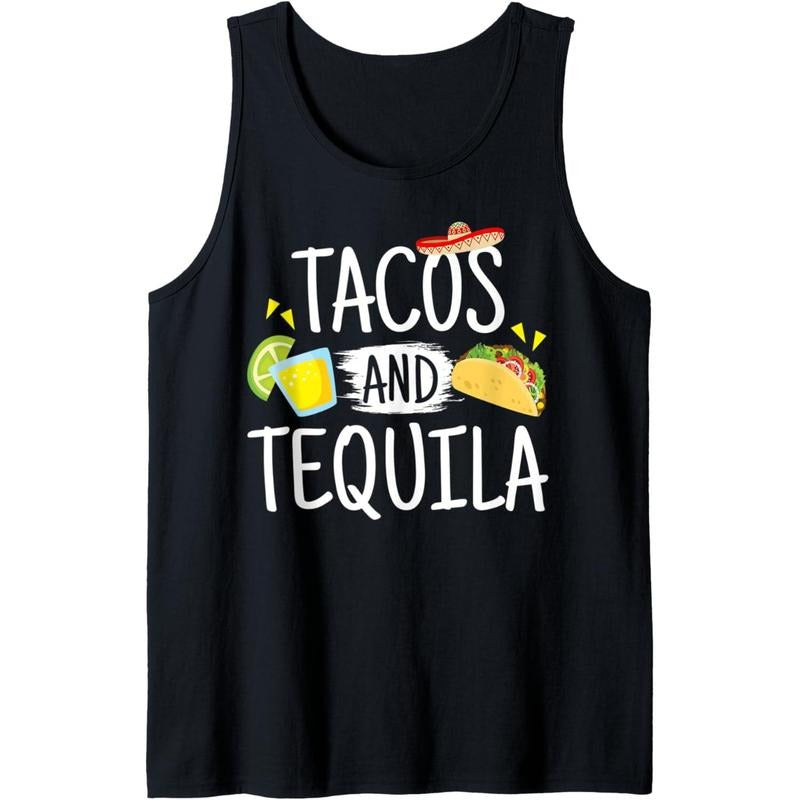 Funny Tacos And Tequila Mexican Sombrero Tank Top Made in USA T-Shirts, Hoodie, Sweatshirt | CiraTrend.com