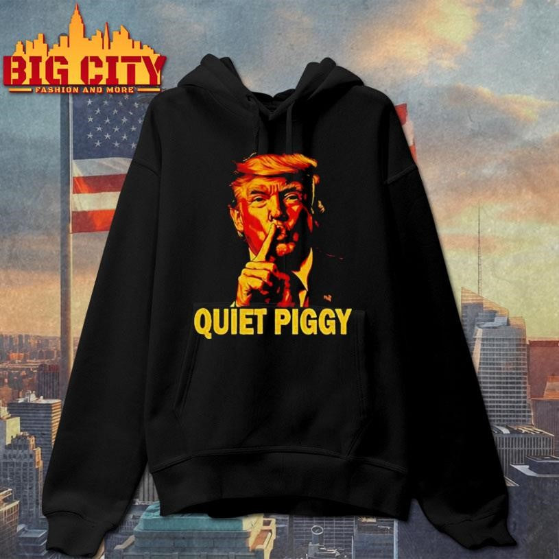 Funny Trump Viral Interview Saying Quiet Quiet Piggy to Reporter shirt