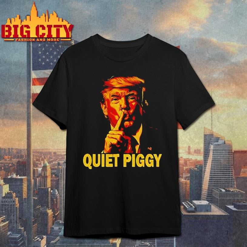 Funny Trump Viral Interview Saying Quiet Quiet Piggy to Reporter shirt