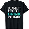 Funny Vacation Shirt, Blame It On the Drink Package Funny Cruise Ship Vacation T-Shirt Menswear Casual Cotton Hoodie,...