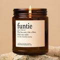 Funtie Definition Candle, Funny Aunt Gift, Sassy Aunt Definition Candle, Funny Gift for Her, Surprise Gift for Aunt...
