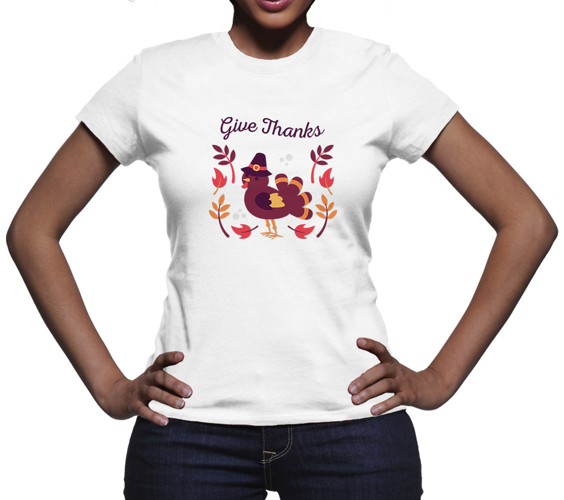 Give Thanks Shirt Thanksgiving Tshirt Happy Turkey Day Shirt