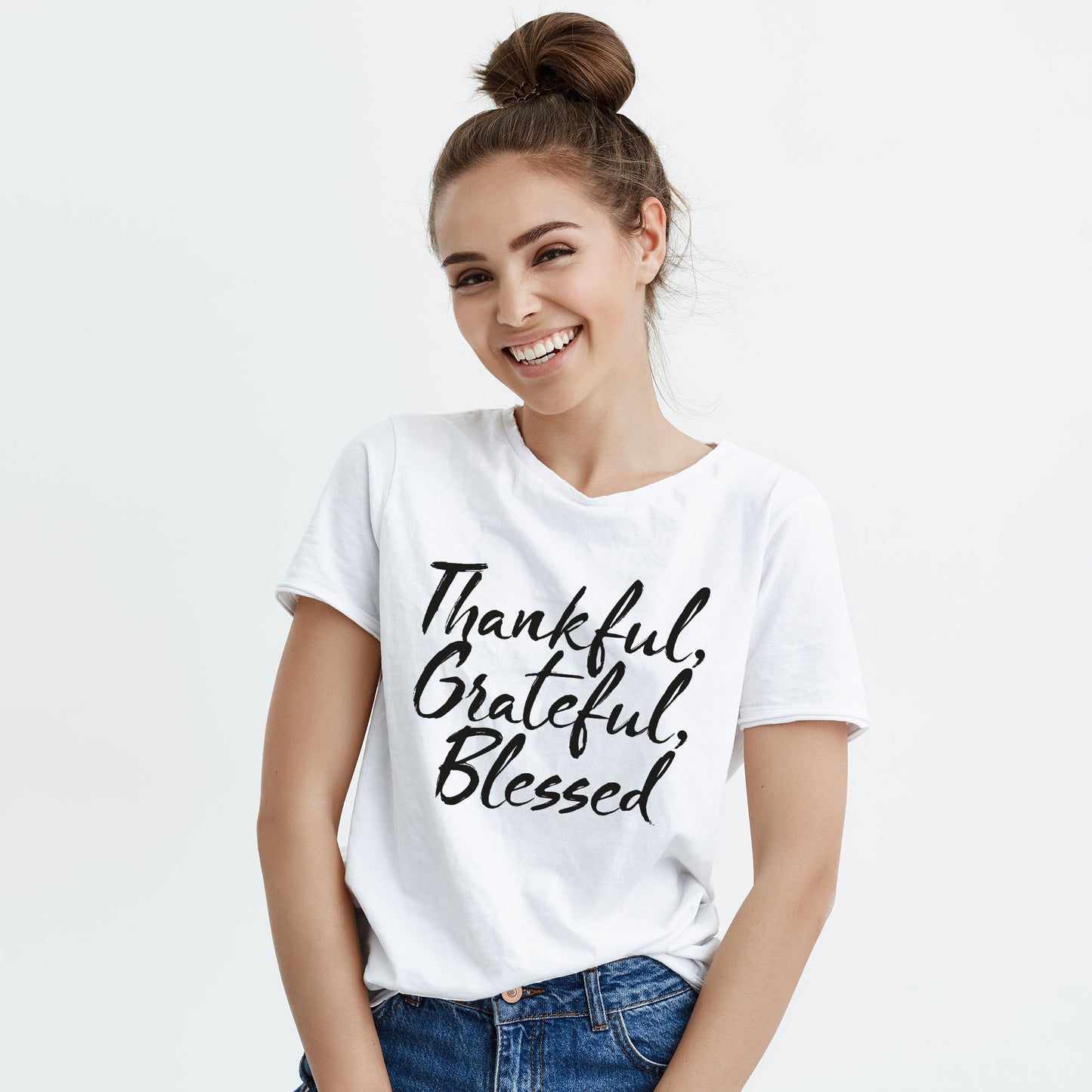 Thankful Grateful Blessed Shirt Thanksgiving Tshirt