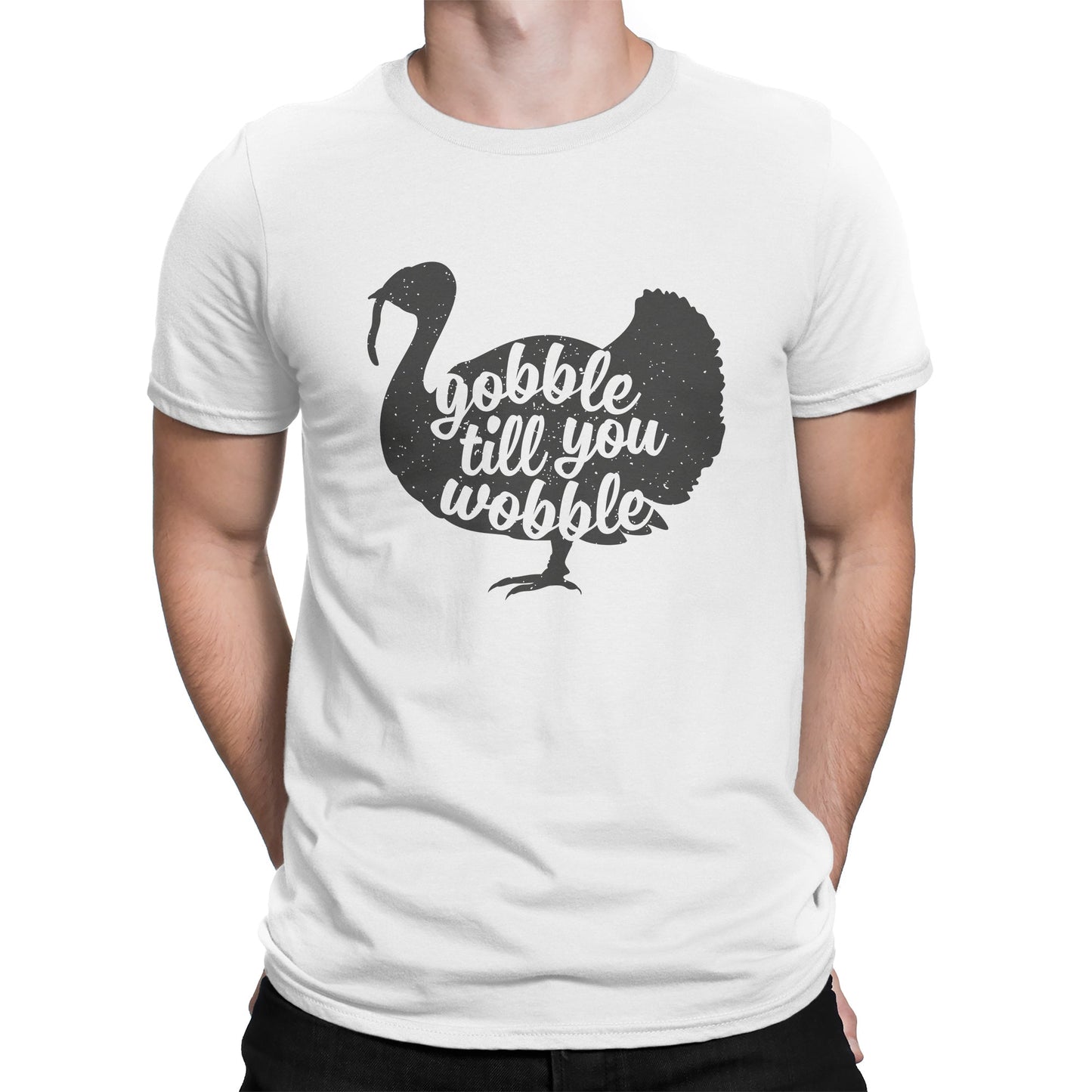 Gobble Till You Wobble Shirt Funny Thanksgiving T-Shirt Happy Turkey Day Feast Tee