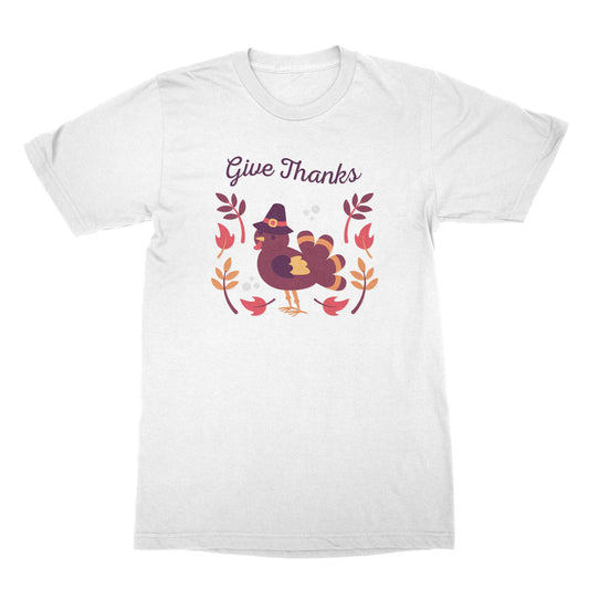 Give Thanks Shirt Thanksgiving Tshirt Happy Turkey Day Shirt