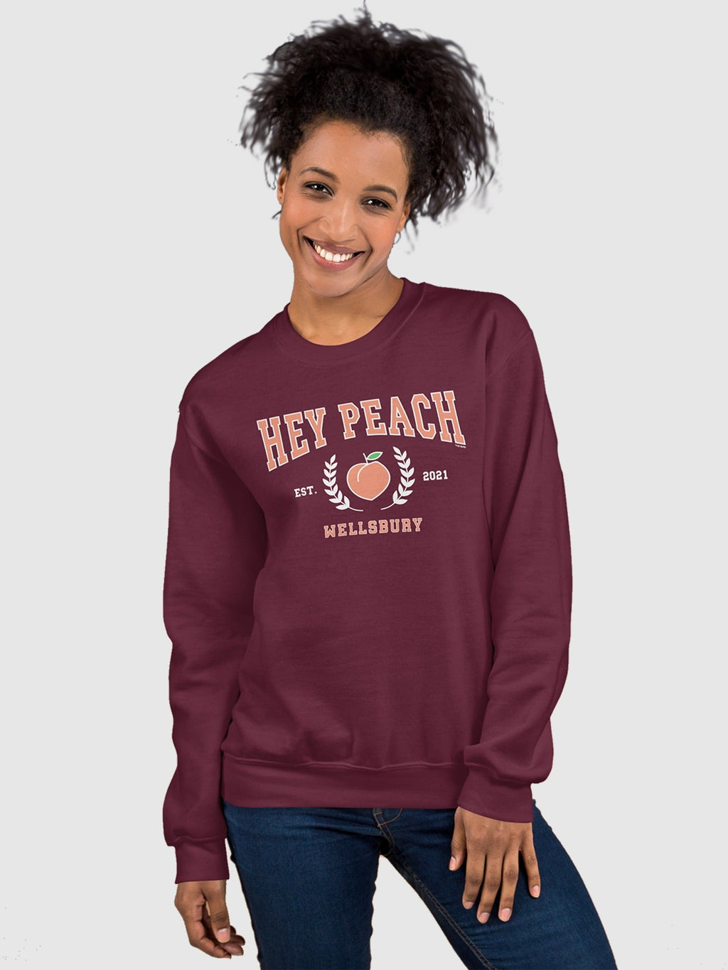 Ginny & Georgia Hey Peach Crewneck Sweatshirt T-Shirts, Hoodie | CiraTrend.com (Image 2)