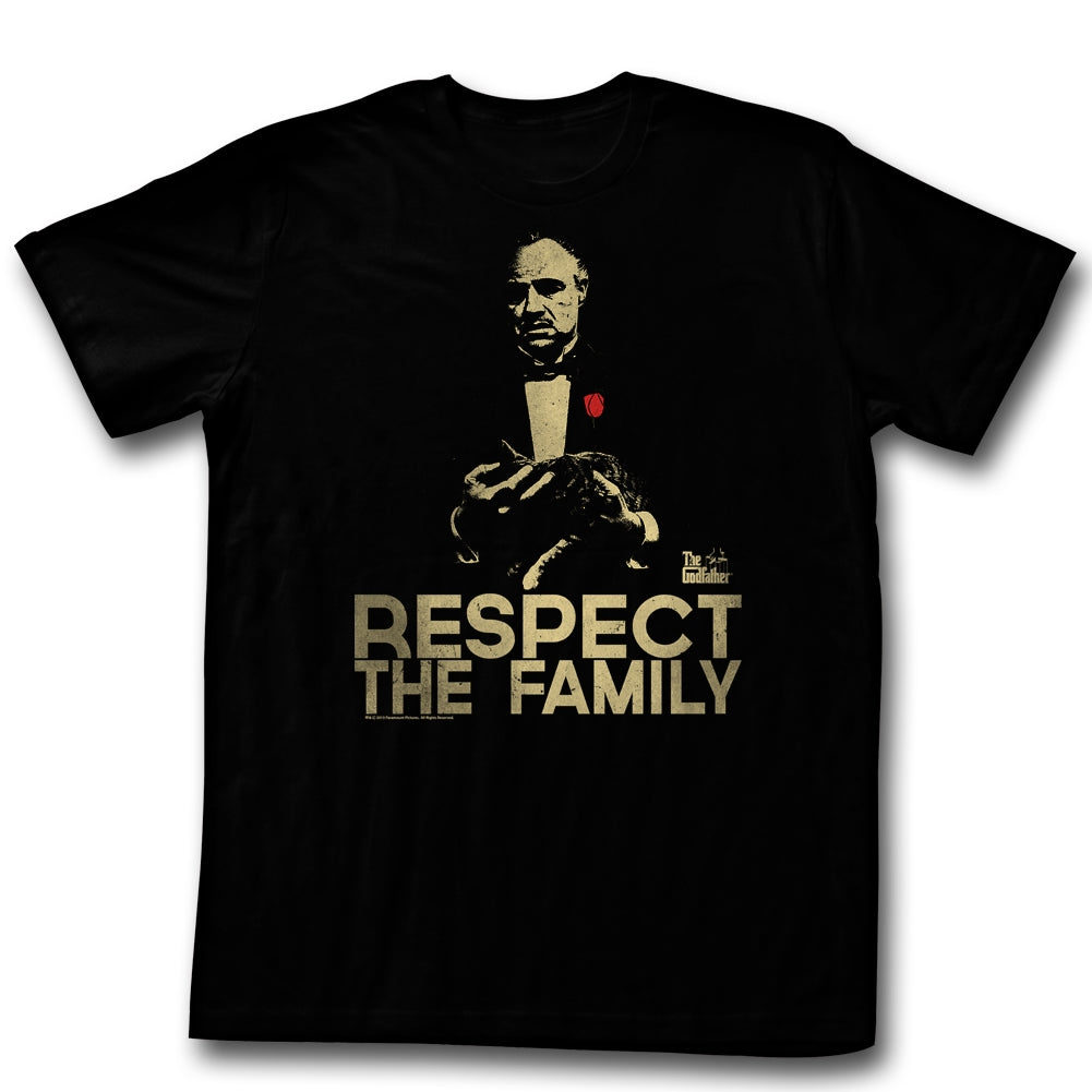 Godfather Mens S/S T-Shirt - Respect - Solid Black Hoodie, Sweatshirt | CiraTrend.com