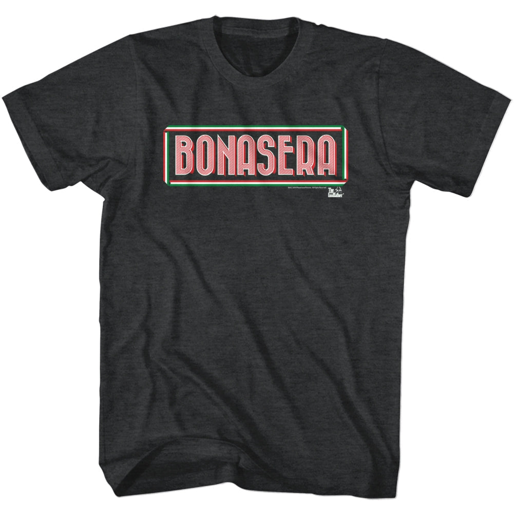 Godfather Mens S/S T-Shirt - Bonasera - Heather Black Heather Hoodie, Sweatshirt | CiraTrend.com