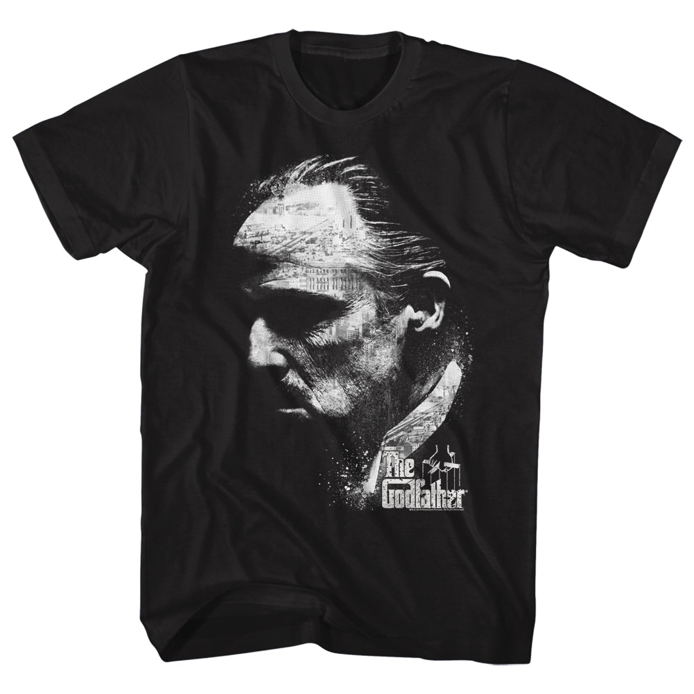 Godfather Mens S/S T-Shirt - City Profile - Solid Black Hoodie, Sweatshirt | CiraTrend.com