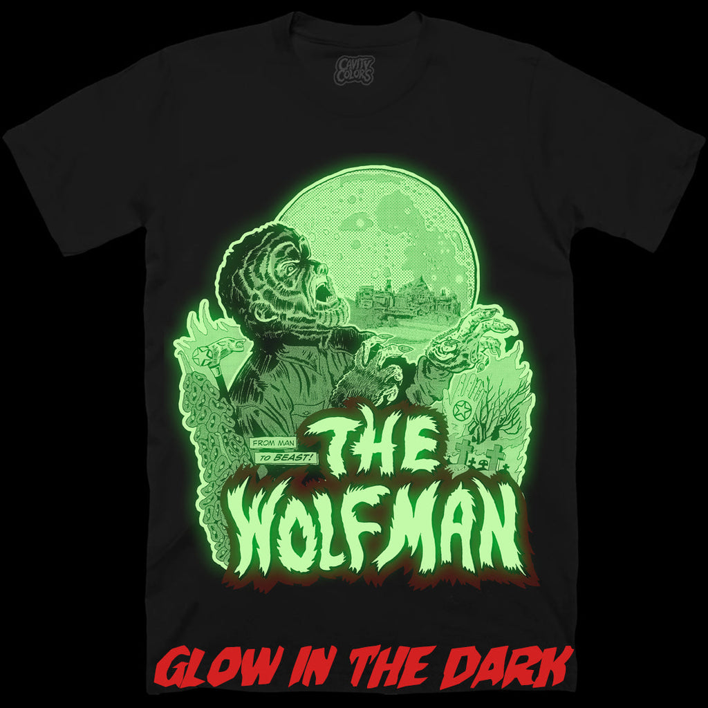 THE WOLF MAN: WEREWOLVES & PENTAGRAMS - T-SHIRT (GLOW IN THE DARK) Hoodie, Sweatshirt | CiraTrend.com (Image 2)
