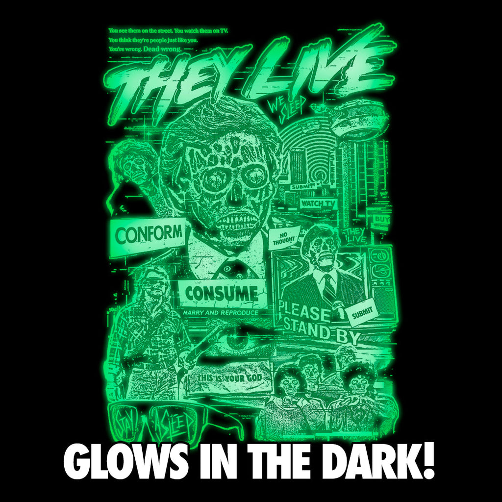 THEY LIVE: CONSUME - LONG SLEEVE SHIRT (GLOW IN THE DARK) Hoodie, Sweatshirt | CiraTrend.com (Image 2)