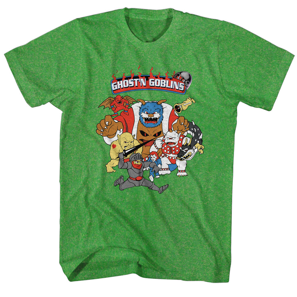 Ghost'N Goblins Mens S/S T-Shirt - Goblins - Heather Kelly Heather Hoodie, Sweatshirt | CiraTrend.com