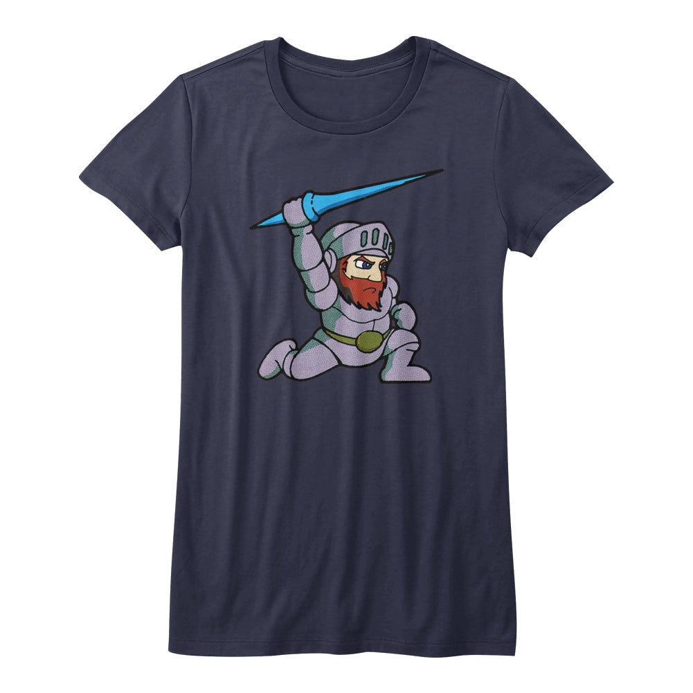 Ghost'N Goblins Girls Juniors S/S T-Shirt - Arthur - Solid Navy Hoodie, Sweatshirt | CiraTrend.com