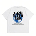 GOD WITH US Streetwear Shortsleeve Tshirt Menswear Top Tropical Crewneck Hoodie, Sweatshirt | CiraTrend.com