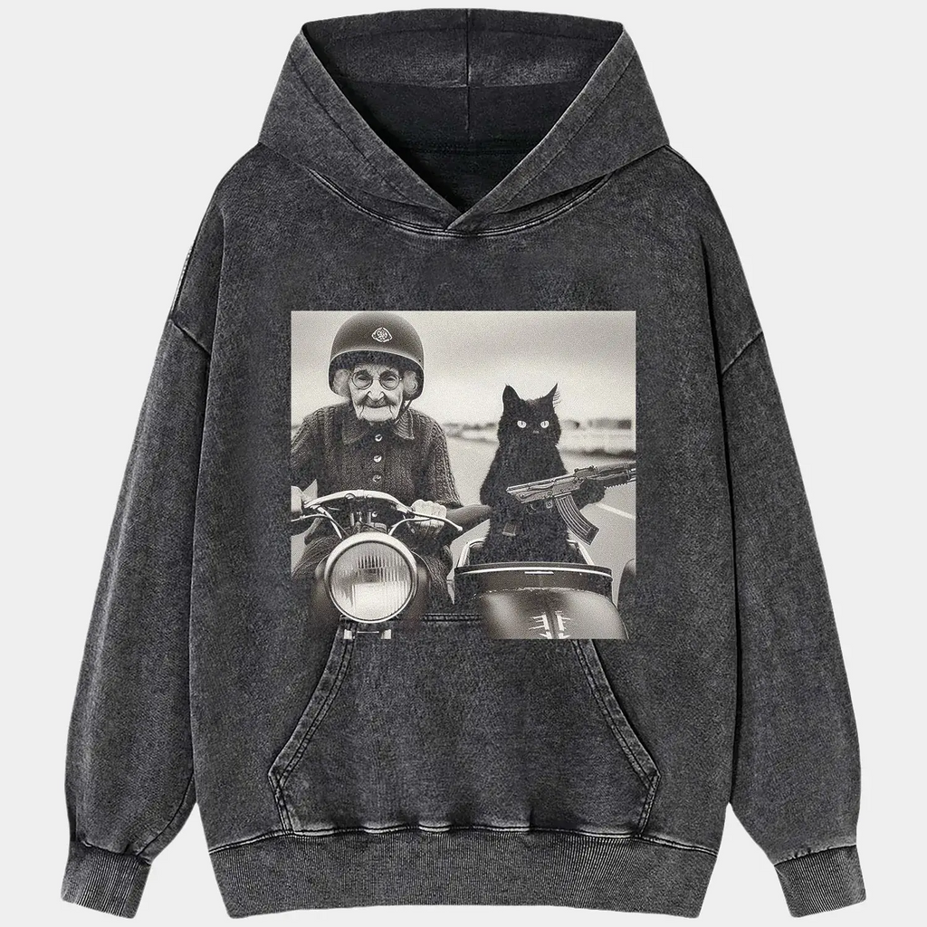 GRANDMA AND CAT TEE Hoodie, Sweatshirt | CiraTrend.com (Image 2)