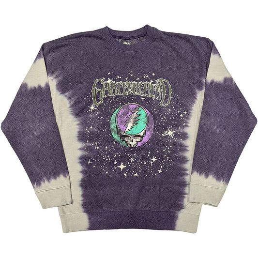 Grateful Dead | Official Dip Dye Sweatshirt | Cosmic Stealie (Wash Collection)