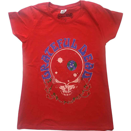 Grateful Dead | Official Ladies Band T-Shirt | Space Your Face & Logo