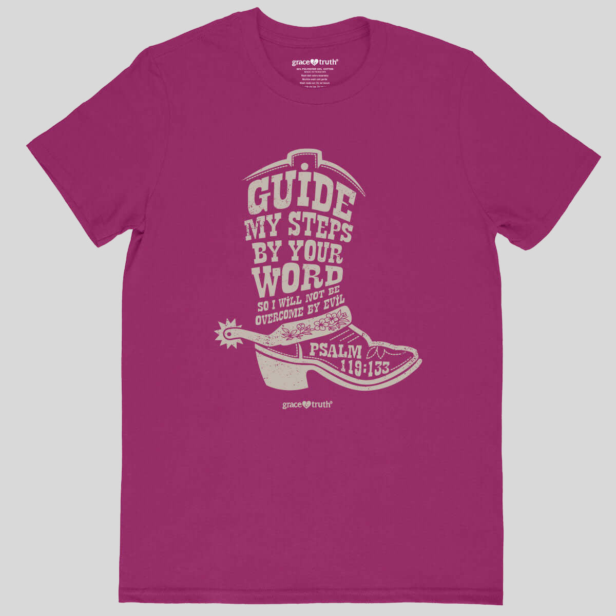 grace & truth Womens T-Shirt Cowboy Boot Guided By Bible Hoodie, Sweatshirt | CiraTrend.com (Image 1)