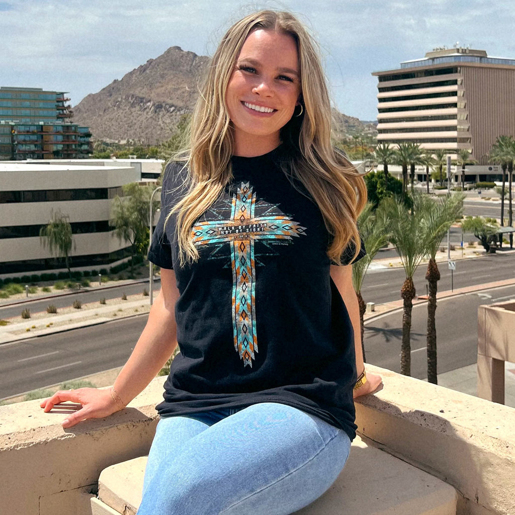grace & truth Womens T-Shirt Southwestern Cross Hoodie, Sweatshirt | CiraTrend.com (Image 3)