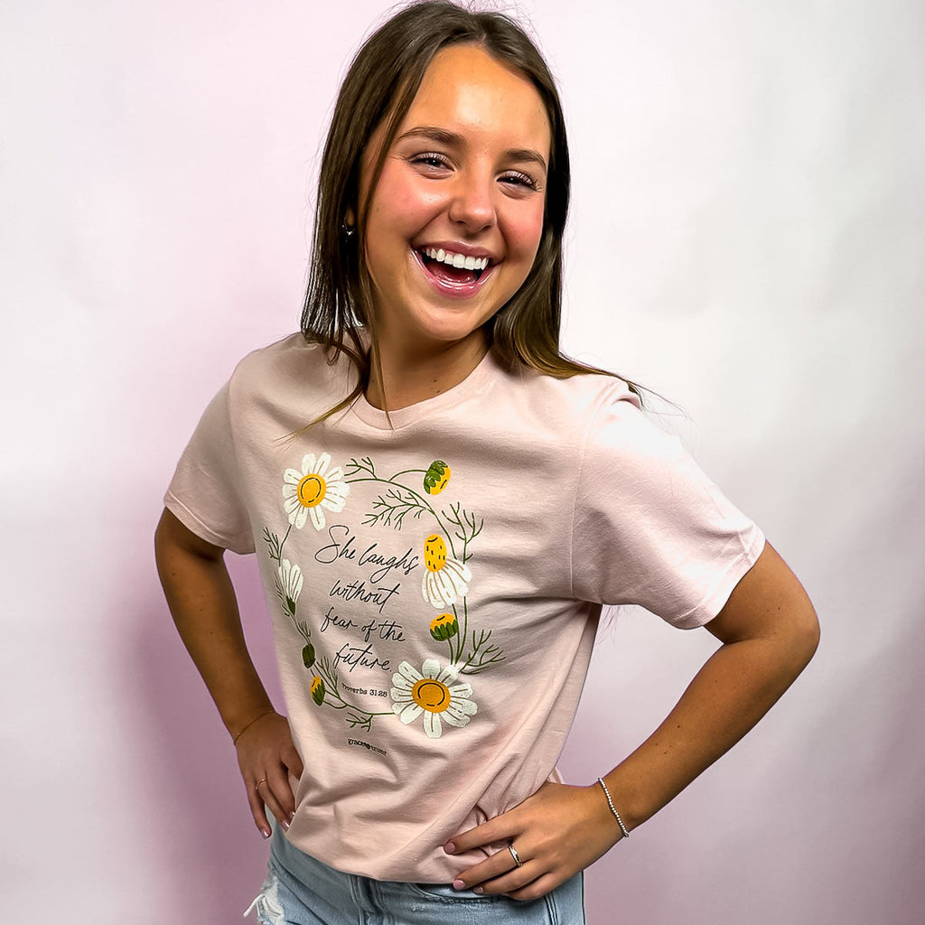 grace & truth Womens T-Shirt She Laughs Without Fear Hoodie, Sweatshirt | CiraTrend.com (Image 4)
