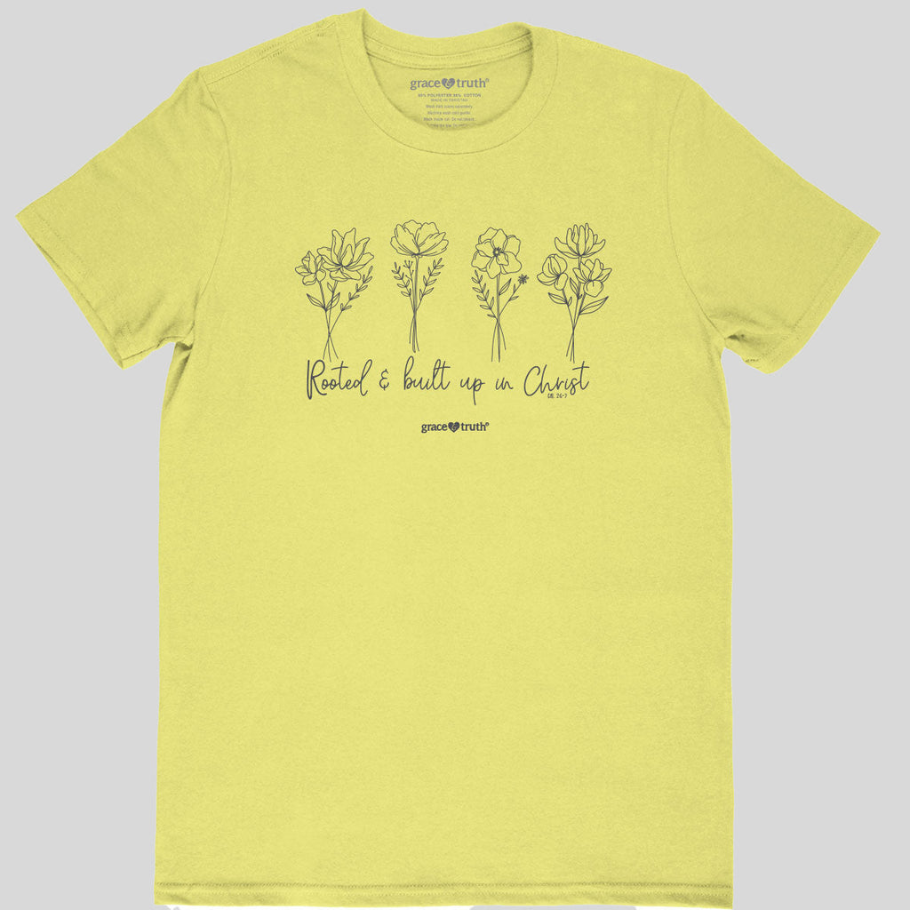grace & truth Womens T-Shirt Rooted In Christ Hoodie, Sweatshirt | CiraTrend.com (Image 1)