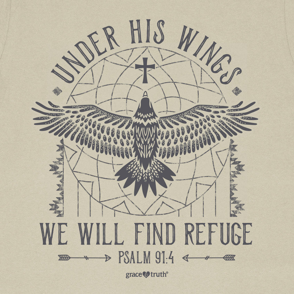 grace & truth Womens T-Shirt Refuge Under His Wings Hoodie, Sweatshirt | CiraTrend.com (Image 2)