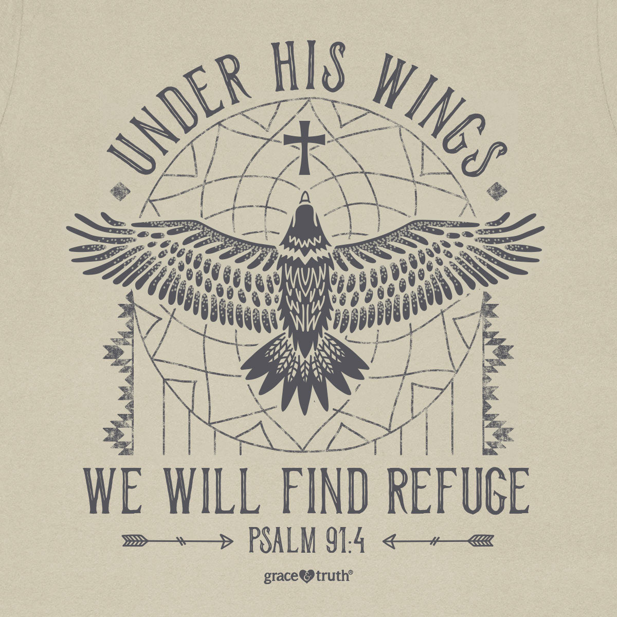 grace & truth Womens T-Shirt Refuge Under His Wings Hoodie, Sweatshirt | CiraTrend.com (Image 2)