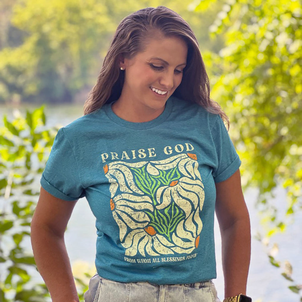 grace & truth Womens T-Shirt Praise God Flowers Hoodie, Sweatshirt | CiraTrend.com (Image 3)