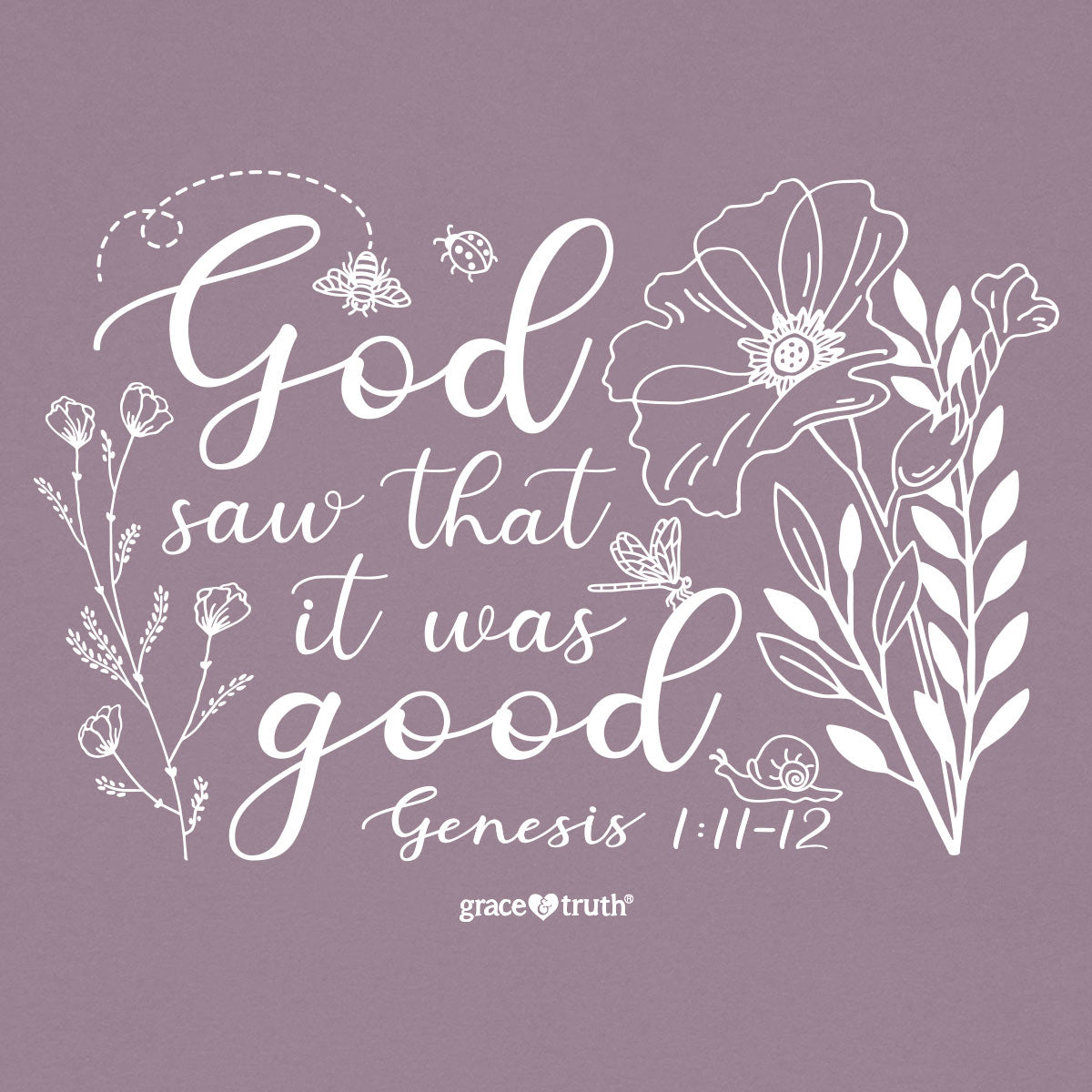 grace & truth Womens T-Shirt It Was Good Genesis 1: 11-12 Hoodie, Sweatshirt | CiraTrend.com (Image 2)
