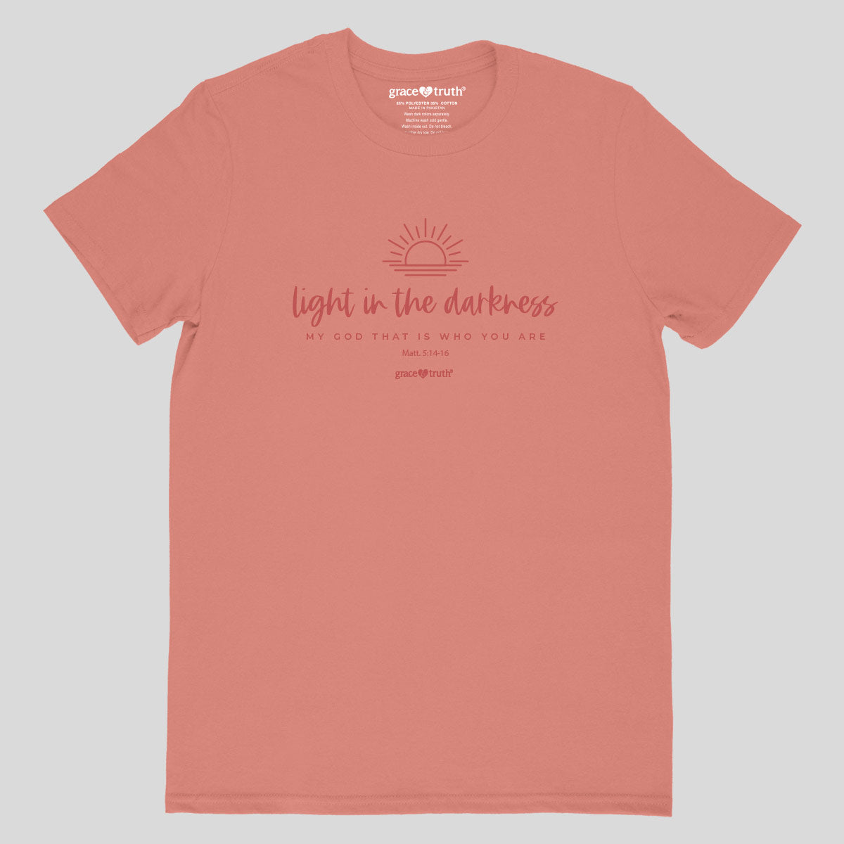 grace & truth Womens T-Shirt Light In The Darkness Hoodie, Sweatshirt | CiraTrend.com (Image 1)