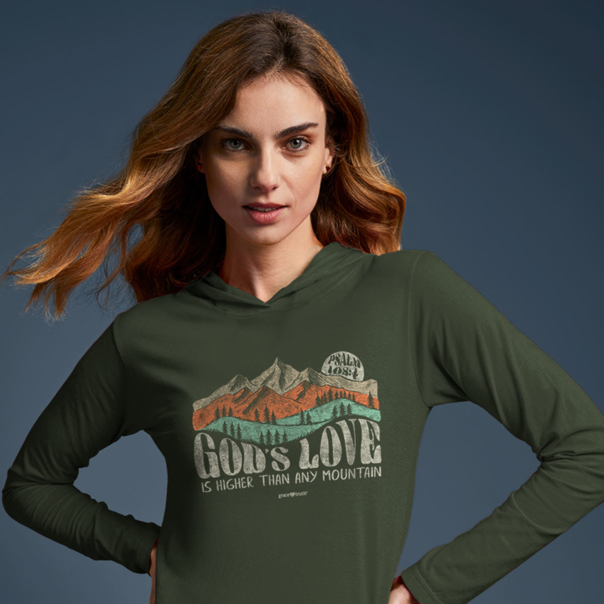 grace & truth Womens Hooded T-Shirt GodÃ¢â‚¬â„¢s Love Hoodie, Sweatshirt | CiraTrend.com (Image 4)