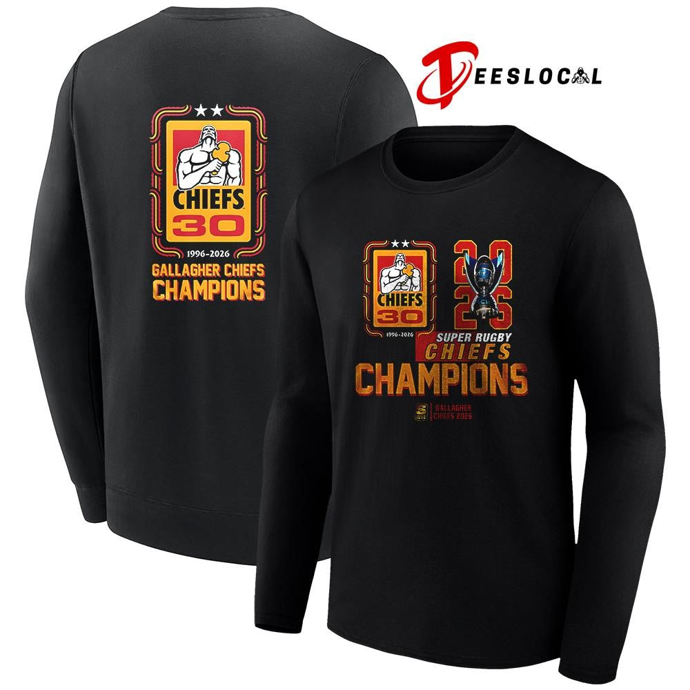 Gallagher Chiefs Super Rugby Pacific champions graphic shirt