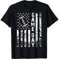 Game Day With Flag American Football Lovers Mom Dad T-Shirt Made in USA Hoodie, Sweatshirt | CiraTrend.com