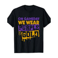 Gameday Football Purple & Gold Leopard T-Shirt Made in USA Hoodie, Sweatshirt | CiraTrend.com