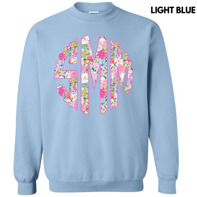 Garden Girl Monogram Sweatshirt 'NLB' T-Shirts, Hoodie | CiraTrend.com