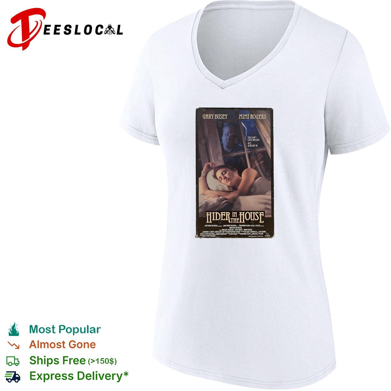 Gary Busey movie poster hider in the house shirt