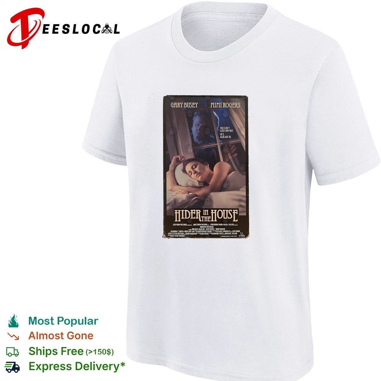 Gary Busey movie poster hider in the house shirt