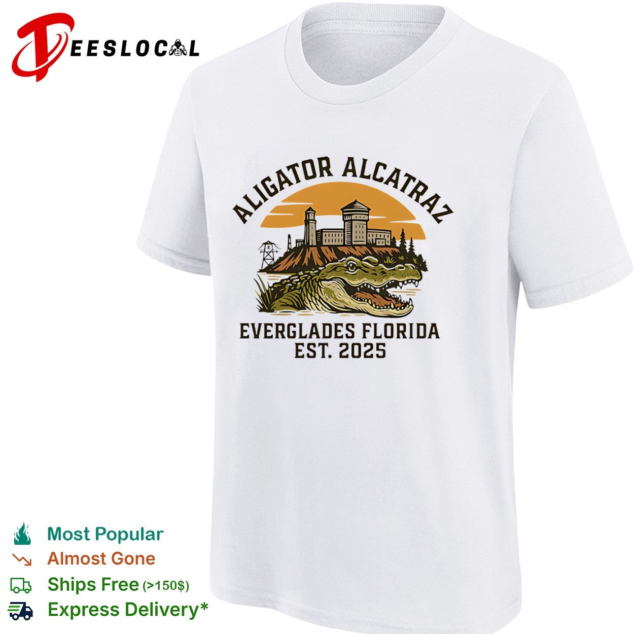Gator prison aligator Alcatraz Everglades Florida est 2025 shirt