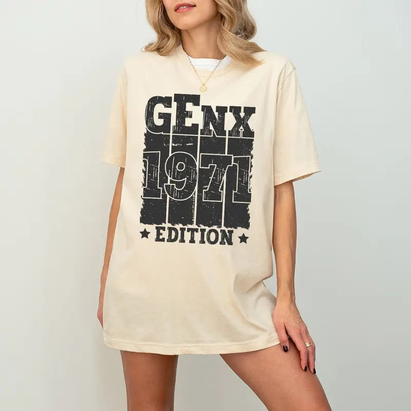 Gen X 1971 Edition Shirt, Gen X Colors T-shirt, Generation X Shirt,Trendy Shirt, GEN X Raised On Hose Water & Neglect...
