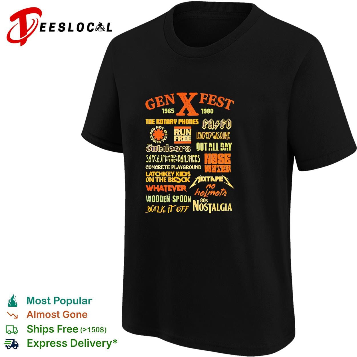 Gen X fest 1965 1980 nostalgia list shirt