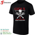 Gen X the badass generation skeleton hand skull shirt