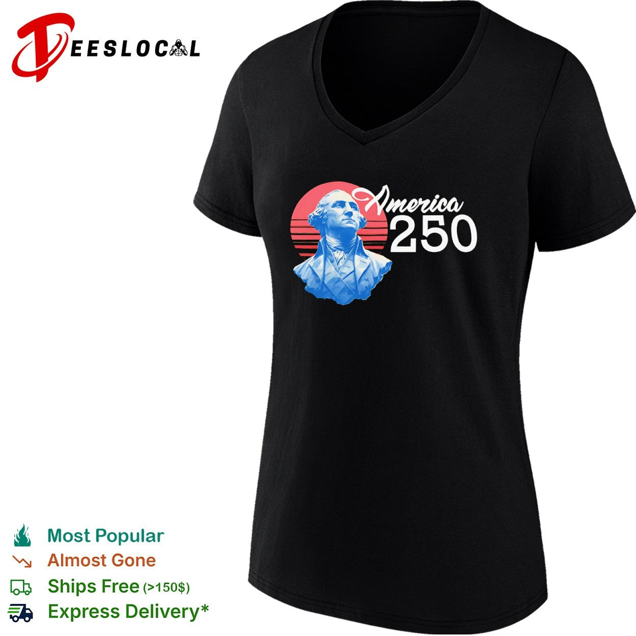 George Washington America 250 sunset shirt
