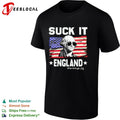 George Washington Suck it England 1776 American Flag shirt