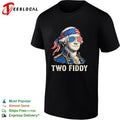 George Washington wearing flag bandana Two Fiddy shirt