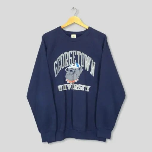 Georgetown University Printed Spell Out Crewneck Georgetown Hoyas Ncaa Sweater T-Shirts, Hoodie, Sweatshirt | CiraTrend.com