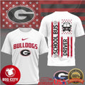 Georgia Bulldogs Official NCAA School Bus Driver Two Sided Shirt