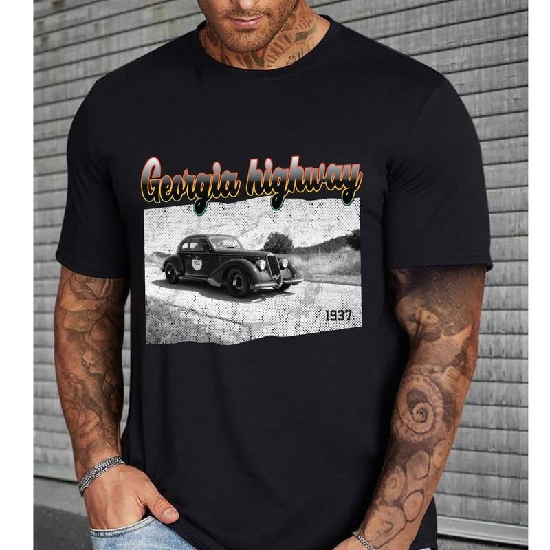 Georgia Highway 1937 T-Shirt Retro Graphic Tee for Road Trip Lovers,Georgia Love, Georgia Shirt, Highway 1937 Shirt,...